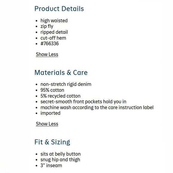 NWT Women's OLD NAVY Cut Off Jean Shorts BLUE size 22 High Rise Denim Distressed - Picture 4 of 4